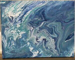 Blue Pouring